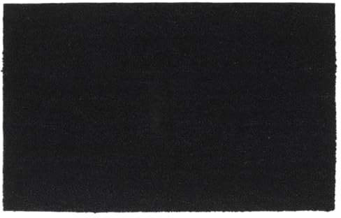 vidaXL Felpudo de Fibra de Coco Negro 50x80 cm