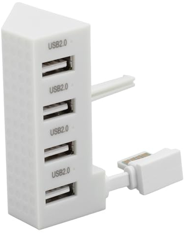 USB 2.0 Hub for Xbox One S,1 to 4 USB Hub 2.0 High Speed Transmission USB Splitter Expansion Adapter, Plug and Play, for Xbox One Slim Console Only