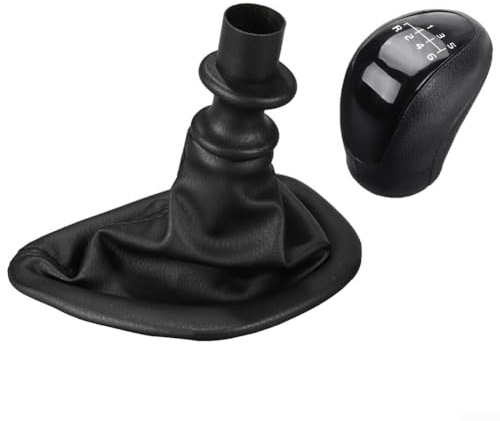 YUANGANG Schwarz Schaltknauf 6 Gang Für MERCEDES für VITO für VIANO W639 (03-10) Linkslenker, Kunststoff + PU Leder