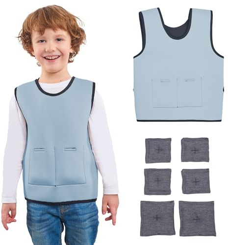 Gewichtsweste Kinder | Weighted West als ADHS und Autismus Hilfsmittel | Autismus-Sensorik-Kleidung | Apassbar Weight Vest für Kinder | Weste Jungen und Mädchen