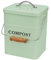 ayacatz Cubo de Metal para Compost de Cocina, Basura para encimera de Cocina, 6L Cubo de Basura de Cocina, Contenedor de Basura orgánica con Tapa Filtro -Verde