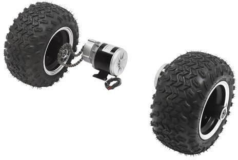 Motor Drive Air Wheel - Kit di conversione a doppia ruota da 350 W (diametro 10 pollici) per scooter elettrico da spiaggia, set di ruote per scooter elettrico con interruttore retromarcia, pedale