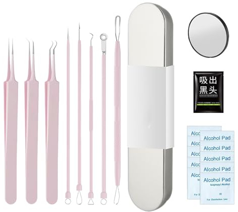 Strumento Estrattore di Brufoli Kit Completo Estrattore per Brufoli Viso | Strumento di Precisione per Cura della Pelle Quotidiana