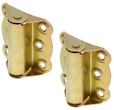 Prime-Line K 55516 - Set di cerniere a chiusura automatica per porta tempesta e paravento, con viti, placcato in ottone (confezione da 2)