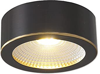 Faretto da soffitto a LED Nordico Ultrasottile Nero Bianco 3W/5W/7W/9W da Superficie, Decorazione per Interni Domestici, Pannello Luminoso da soffitto COB in Bronzo, Mini Business, Apertura liber