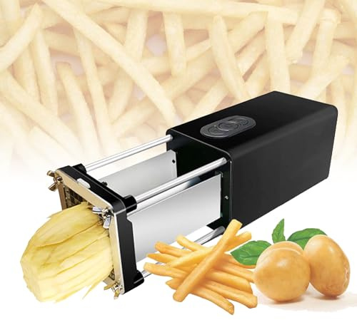 Affettatrice elettrica automatica per patate con lame in lega per il taglio professionale di patate (nero)