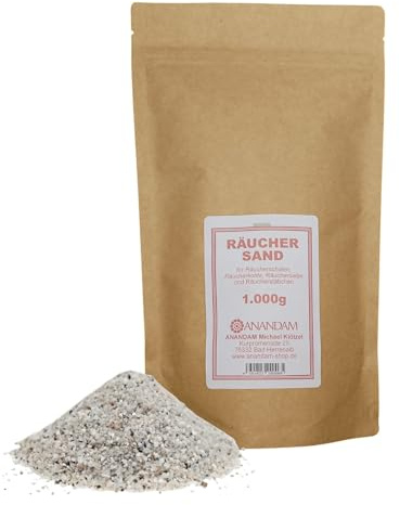1.000g Hochwertiger Räuchersand – Zur idealen Verwendung mit Räucherstäbchen, Räucherharzen, Kohle und Räucherkräutern - Feuersand Hitzebeständig