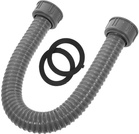 LIFKOME Flexibler Ablaufschlauch PVC Waschmaschinen Abflussrohr mit Doppelgewinde Teleskop Rohr für Küchenspüle Wasserdichter Langlebiger Biegsamer Waschbecken Abflussanschluss