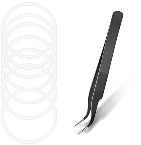 Nujvnuj 6 Stück Silikon Dichtungsring Set für Trinkflaschen Universelles Ersatzdichtungsset mit Pinzette (Ø65mm) Lebensmittelechte Dichtungen für Isolierbecher & Thermobecher