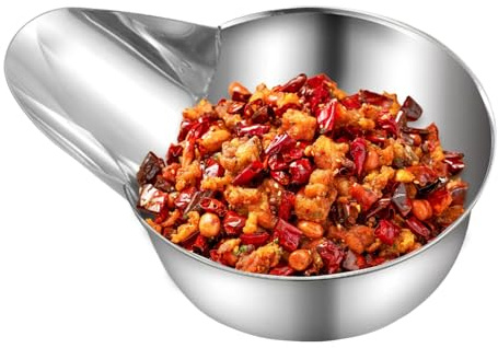 Mestolo per Servire Cibo,Per Frittura In Acciaio Inossidabile - Utensile Con Becco D'Per Mescolare Ergonomico - Per Salsa Zucchero Sale Popcorn Purea