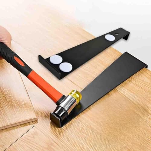 Juego de 43 herramientas de instalación de suelos con mazo de doble cara, barra de tracción y bloque de roscado para madera, laminado, MDF, compatible con proyectos de montaje de suelo de bricolaje