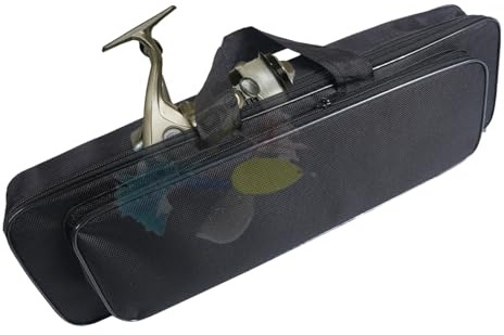 Angelruten-Koffer – Zusammenklappbar, Leicht, Aufbewahrung Mit Mehreren | Taschen, Langlebiger Organizer, Kompaktes Design, Tragbare Tragetasche | Für Reisen Im Freien, Angelboot, See, Flussufer
