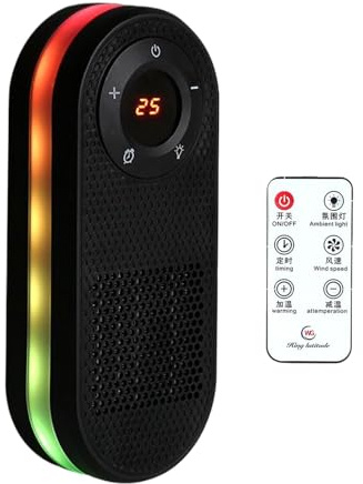 Riscaldamento A Collegamento, Riscaldamento Rotativo A 180 Gradi Per Uso Personale Con Telecomando Con Display A LED E Funzione Timer, Per Ufficio A Parete Interna Casa