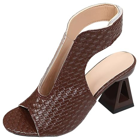 Sandaler, damer, sommar, bekväm klack, snygg, öppen tådel, mångsidig och elegant, lämplig för banketter och aftonklänningar. Damskor, fodrade sommarskor, lätta, bekväma glides