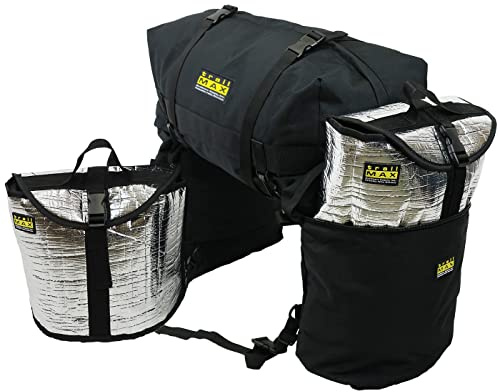 TrailMax Large Saddlebags for Trail Riding; Insulated Saddle Bags for HorsesWith Detachable Cantle Bag; Saddle Bag & Cantle Bag Set; Saddle Bags for Western & Endurance Saddles; Black