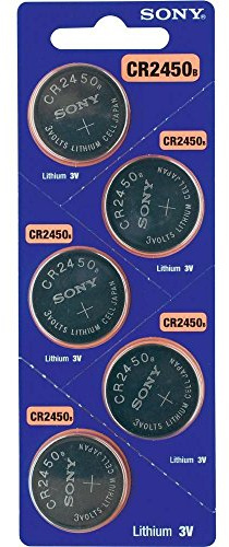 Sony CR2450BEA Batterien für Taschenrechner und andere elektronische Geräte, 5 Stück