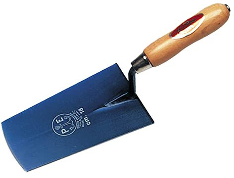 Cazzuola Punta Quadra Modello Marsigliese. Con Manico In Legno Ergonomico.