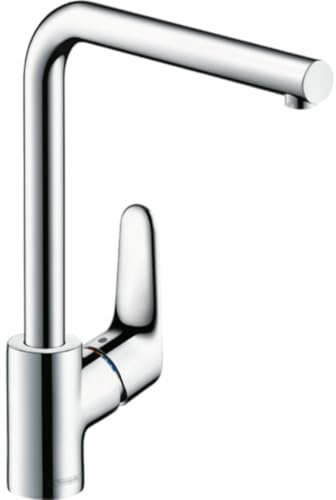 hansgrohe Focus Küchenarmatur (Wasserhahn Küche ohne Schlauchbox, 360° schwenkbar, hoher Auslauf 280mm) Chrom