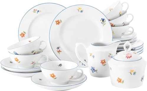 Seltmann Weiden 001.717983 Sonate Nostalgie Teeservice 20-teilig, Porzellan, Bunt