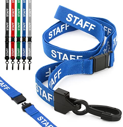 CKB LTD Personal Wegbrechen Sicherheitsleine Halsband, vorgedruckter Text, drehbarer Kunststoffclip Ausweishalter Design mit Schnellverschluss für Arbeiter ID kartenhalter
