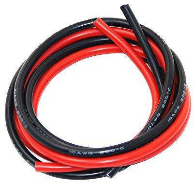 BNTECHGO 10 Gauge Silicone Wire 10 ft red and 10 ft Black Flexible 10 AWG Stranded Tinned Copper Wire