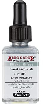 Schmincke - AERO COLOR Professional Effektfarbe 28ml METALLIC brilliant silver