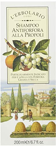 L'Erbolario Shampoo Antiforfora Alla Propoli - Per Forfora Secca e Grassa - Adatto a Tutti i Tipi di CapelliSenza Parabeni e Petrolati - Made in Italy - 1 Confezione da 200ml