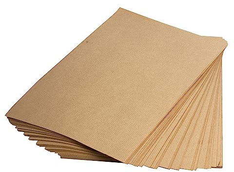 Clairefontaine 975004C Packung mit 25 Blatt Kraftpapier (120g, 50 x 70 cm, ideal für Kunstprojekte und zum Einpacken) braun