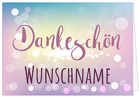 XXL Dankeskarte (A4) | PERSONALISIERT | Moderner Verlauf | mit Umschlag | hochwertige Klappkarte | Mit Ihrem Text anpassbar | Große Karte | Maxi Danksagung | Karte | Überformat