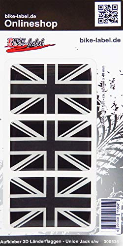 BIKE-label Aufkleber 3D Länder-Flaggen Union Jack England 62 x 40mm 300536