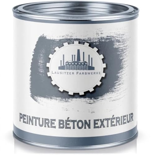 peinture béton extérieur satiné Gris télé 2 RAL 7046 Gris peinture façade traditionnelle pour supports minéraux (pierre mur béton façade enduit ciment) peindre & sceller (5 L) Lausitzer Farbwerke