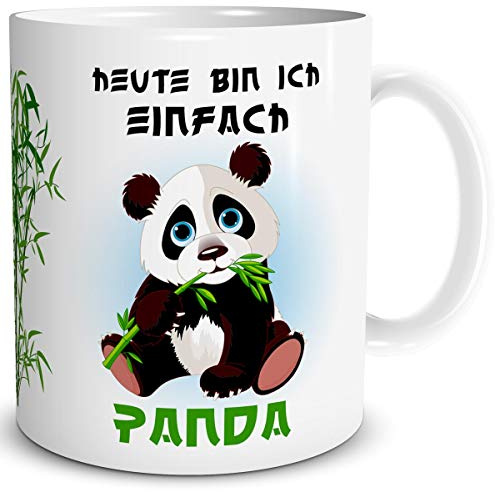 TRIOSK Tasse Pandabär mit Spruch lustig Einfach Panda Bären Geschenk Pandaliebe für Arbeit Büro Kollegin Frauen Freundin Pandaliebhaber