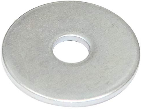 AERZETIX - C44417 - Satz von 20 Flache unterlegscheiben breiten - beilagscheiben - M4x17 mm - dicke 1 mm - DIN9021 - aus verzinktem stahl - farbe silber - montage bolzen schraube mutter befestigung