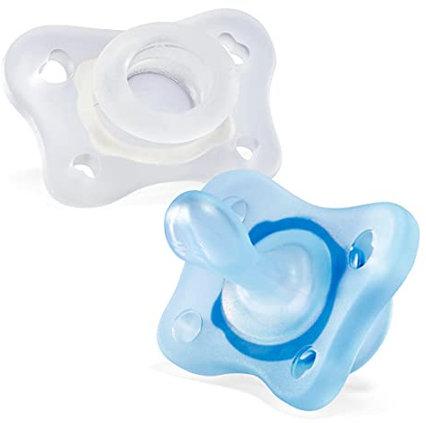 Chicco MINI SOFT, BLAU, 0-2M, 100% SILIKON, 2 ST., mehrfarbig, 0-2 mois
