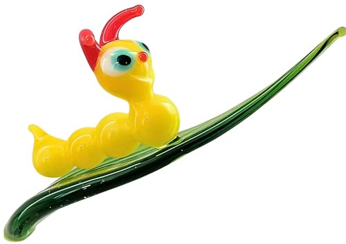 Orchideenstab, Blatt mit Raupe (gelb) (normal)