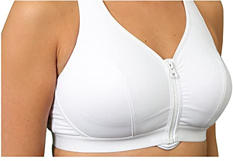 Women's Medium - High Impact Wirefree Zip Front Workout Gym Sports Bra