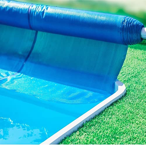 MLYY Blue Solar Pool Cover - Summer Large Frame Pools/Inflatable Pool Cover with Eyelet, Rectangle Paddling Pool Heater For Outdoor Patio Garden Yard(3mx3m(10ftx10ft))