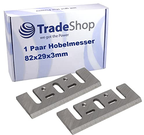 2x Trade-Shop Hobelmesser/Wendemesser/Ersatzmesser HSS 82x29x3mm kompatibel mit Makita 1001 1100 1125 1125B 1911 1900B 1901 1902 1923B N1923B