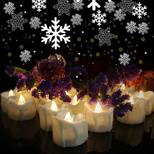 SAMLAK LED Teelichter mit Timer 12 Stück, LED Teelichter flackernd Kerzen mit timerfunktion und Batterie, Automatische 6 Stunden aufleuchten und 18 Stunden aus für Festival Dekoration warmweiß