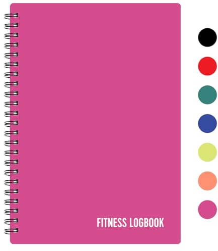 Carnet de fitness – Suivez 150 d'entraînements – Papier épais, couverture durable – A5 – Non daté – Suivez la perte de poids, la prise de muscle, les progrès en musculation