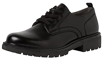 Jana Damen Schnürschuhe Oxford Vegan, Schwarz (Schwarz), 38 EU