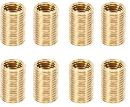 PATIKIL M10 auf M8 x15 mm Gewindeeinsatz, 8 Stück Messing Schnellgewindeeinsatz Einschraubmuttern für die Gewindereparatur gewinde-anschlüsse Gewindeadapter ewindereduzierung Set
