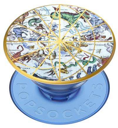 PopSockets Poignée de téléphone Transparente avec béquille Extensible, PopSockets pour téléphone, PopGrip translucide, Les cieux