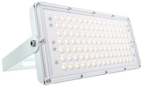 Allin Projecteur LED Extérieur 100W, 10000LM Superlumineux Spot LED Extérieur, 6500K Blanc Froid Spot Exterieur, IP66 étanche Eclairage de Sécurité D'extérieur pour Cour, Jardin, Garage