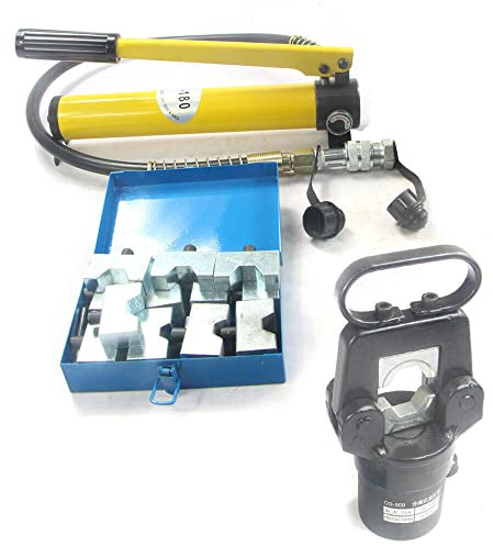 TZTTGS Manuelle hydraulische Kabelcrimpzange, hydraulisches Crimpwerkzeug mit Kompressionskopf, Schlauchcrimpwerkzeug für Aluminiumkabelklemmen, Drahtseil 16–400 mm², mit CP-180-Pumpe