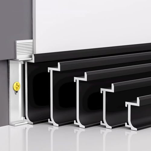 Raouoae Fußleisten 6063-T5 Aluminiumlegierung 125 Cm * 2 Stück Feuchtigkeitsbeständig Und Korrosionsbeständig Robuste Und Stilvolle Sockelleisten Für Jedes Zimmer(Bronze,Höhe: 2cm)