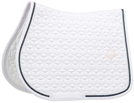 Kentucky Horsewear - Schabracke - Sattelunterlage Glitterseil Springen Weiß/Schwarz