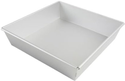 F Fityle Molde para pizza estilo Detroit, molde para hornear de aleación de aluminio, antiadherente, molde rectangular elevado para pizza, utensilios para, 8 Inch