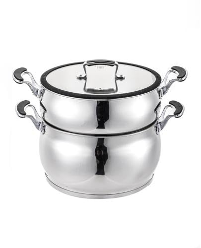 Couscoussier inox 26cm | 8L, 6-8 convives, Tous feux dont induction, Acier inoxydable 18/8