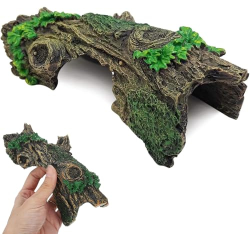 SIXHAOBU Decorazione In Legno Simulato 5x15.5x6.3cm Resina Legni Grotta Decorazione per acquario grotta in resina decorazioni acquario per piccoli gamberetti pesce